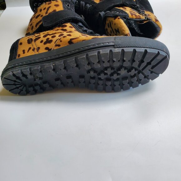 MIU MIU SUEDE PONY HAIR SPIKED HI TOP SNEAKERS - Picture 6 of 8